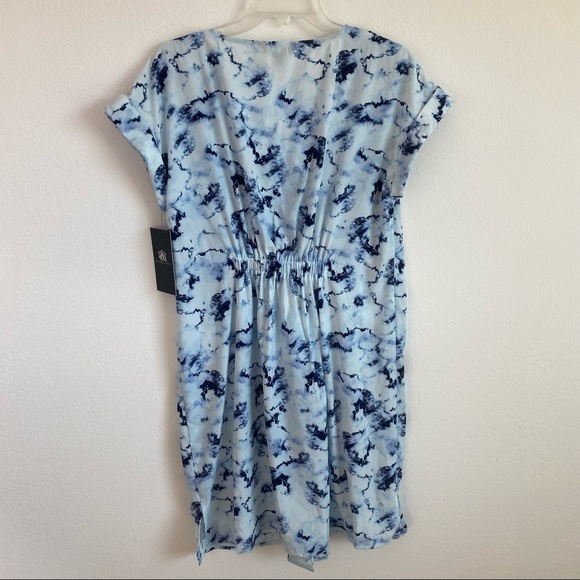 NWT Rock & Republic Dress L Blue White Tie Die - Picture 9 of 11